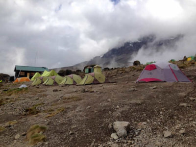 A camp for mountaineering